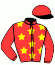 casaque portée par Veron F. jockey du cheval de course UNRUFFLED, information pmu ZETURF