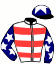casaque portée par Mouesan H. jockey du cheval de course LADY CASTEL, information pmu ZETURF