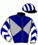 casaque portée par Mekouche Mlle A. jockey du cheval de course AZUR AS WELL, information pmu ZETURF