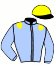 casaque portée par Pacaut Mlle C. jockey du cheval de course FRENCHETTE (FR), information pmu ZETURF