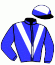 casaque portée par Bachelot T. jockey du cheval de course SATISFIED (FR), information pmu ZETURF