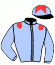 casaque portée par Demuro C. jockey du cheval de course WE GET BY (GB), information pmu ZETURF