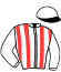 casaque portée par Bourgois Y. jockey du cheval de course PALIMERO (DE), information pmu ZETURF