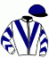 casaque portée par Massin Mlle A. jockey du cheval de course KALLISTOS (FR), information pmu ZETURF