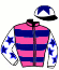 casaque portée par Roussel Ale. jockey du cheval de course KING COBRA (FR), information pmu ZETURF
