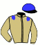 casaque portée par Marie B. jockey du cheval de course DEWI SANT (FR), information pmu ZETURF