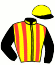 casaque portée par Demuro C. jockey du cheval de course COEURSAMBA (FR), information pmu ZETURF