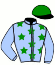 casaque portée par Vogt Mlle S. jockey du cheval de course NOA LEA (DE), information pmu ZETURF