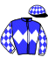 casaque portée par Vermeersch Mlle S. jockey du cheval de course PINK CITY (GB), information pmu ZETURF