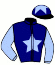 casaque portée par Daveau Coudray Mlle E. jockey du cheval de course COMPULSORY (GB), information pmu ZETURF