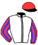 casaque portée par Bouyssou S. jockey du cheval de course MAX ONE (FR), information pmu ZETURF