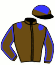 casaque portée par Veron F. jockey du cheval de course UN SOIR D'ORAGE, information pmu ZETURF