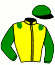 casaque portée par Liegeois Mlle R. jockey du cheval de course GOLD KAFE, information pmu ZETURF