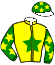 casaque portée par Berto M. jockey du cheval de course MISTER X, information pmu ZETURF
