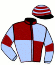 casaque portée par Benoist G. jockey du cheval de course ALMANFATA, information pmu ZETURF