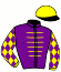 casaque portée par Mendizabal I. jockey du cheval de course HUSH ANGELS, information pmu ZETURF