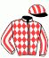 casaque portée par Eyquem Jb. jockey du cheval de course MONAASIB (AR), information pmu ZETURF