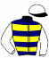 casaque portée par Guyon M. jockey du cheval de course ATHABASCAN, information pmu ZETURF