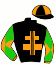 casaque portée par Bazire P. jockey du cheval de course VIRTUAL ROCK, information pmu ZETURF