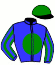 casaque portée par Maillot S. jockey du cheval de course MOON RAY, information pmu ZETURF