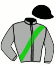 casaque portée par Barzalona M. jockey du cheval de course ARIZONA LAKES, information pmu ZETURF