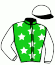casaque portée par Pacaut Mlle C. jockey du cheval de course TARASHA, information pmu ZETURF