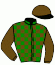casaque portée par Parmentier Mme Fla. jockey du cheval de course ECCELSO, information pmu ZETURF