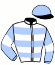 casaque portée par Grosbois C. jockey du cheval de course DUNGANNON, information pmu ZETURF