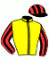 casaque portée par Pasquier S. jockey du cheval de course RAKAN, information pmu ZETURF
