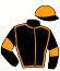 casaque portée par Lecoeuvre C. jockey du cheval de course GAJDA, information pmu ZETURF