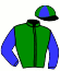 casaque portée par Madamet A. jockey du cheval de course CONTRESCARPE, information pmu ZETURF