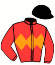 casaque portée par Demuro C. jockey du cheval de course AK ISHAN, information pmu ZETURF