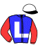 casaque portée par Guitraud C. jockey du cheval de course ORIHIME, information pmu ZETURF