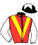 casaque portée par Piccone T. jockey du cheval de course ARMORIGENE, information pmu ZETURF