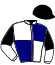 casaque portée par Piccone T. jockey du cheval de course CLARETINA, information pmu ZETURF