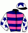 casaque portée par Alexandre Roussel jockey du cheval de course MONSIEUR GEORGE, information pmu ZETURF