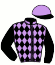 casaque portée par Pouchin A. jockey du cheval de course DEGAS, information pmu ZETURF