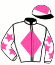 casaque portée par Vilchien A. jockey du cheval de course CARMAGUE, information pmu ZETURF