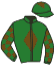 casaque portée par Berge C. jockey du cheval de course LE SHALAA, information pmu ZETURF