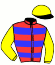 casaque portée par Piccone T. jockey du cheval de course SOARING EAGLE, information pmu ZETURF