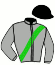 casaque portée par Vogt Mlle S. jockey du cheval de course GEORGIOS, information pmu ZETURF