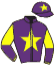 casaque portée par Guyon M. jockey du cheval de course SKYLIGHT BROCHARD, information pmu ZETURF