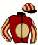 casaque portée par Velon Mlle M. jockey du cheval de course FREE BREATH, information pmu ZETURF