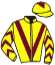 casaque portée par Subias A. jockey du cheval de course FRANY ROSAY, information pmu ZETURF casaque portée par Subias A. jockey du cheval de course FRANY ROSAY, information pmu ZETURF