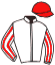 casaque portée par Valle Skar Mlle F. jockey du cheval de course SWEET AS, information pmu ZETURF