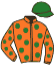 casaque portée par Mendizabal I. jockey du cheval de course DROGO, information pmu ZETURF