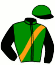 casaque portée par Santiago Mlle D. jockey du cheval de course SISTER OF LOVE, information pmu ZETURF