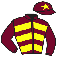 casaque portée par Barzalona M. jockey du cheval de course ROGUE MILLENNIUM, information pmu ZETURF