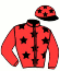 casaque portée par Crastus A. jockey du cheval de course MUREB, information pmu ZETURF
