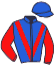casaque portée par Besnier H. jockey du cheval de course MAYANA, information pmu ZETURF